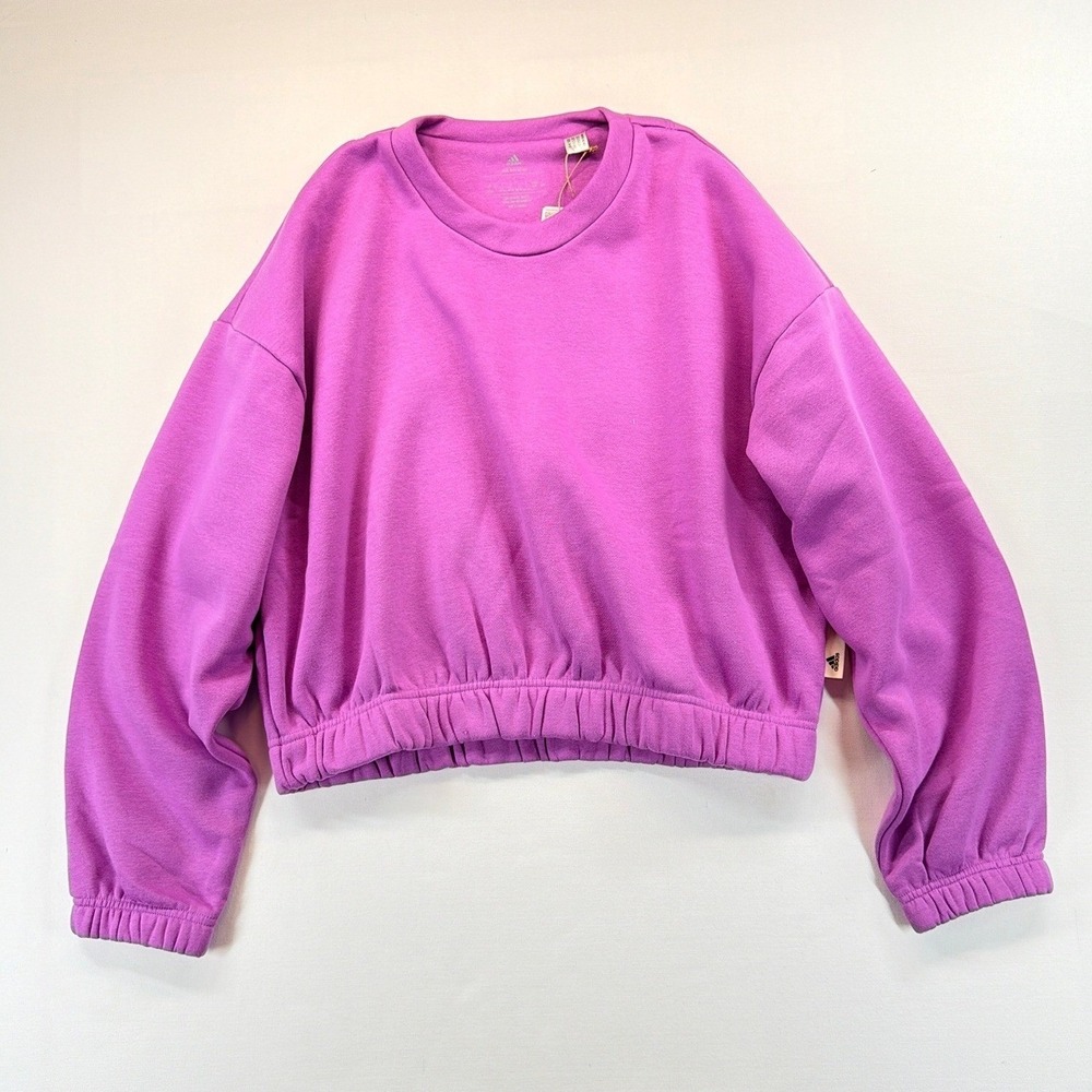 NEW Adidas Studio Lounge Loose Fit Sweatshirt Purple Women's XLarge HH8520